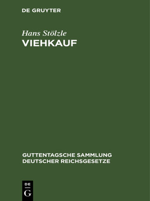 cover image of Viehkauf